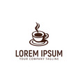 coffee cup logo design concept template vector image