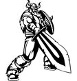 nordic viking - vinyl-ready vector image