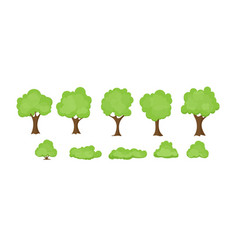 set of abstract stylized trees vector image