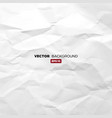 crumpled white paper texture pattern rough grunge vector image