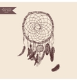 dreamcatcher hand drawn vintage vector image