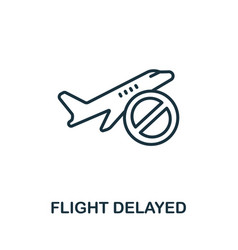 Flight delayed icon from airport collection Vector Image