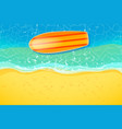 surfboard at beach vector image vector image