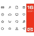 black universal icons set vector image vector image