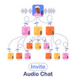 invite in audio chat vector image vector image