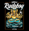 jungle rude boy ganesha art vector image vector image