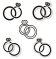 wedding rings vector image