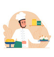 baker with confectionery vector image