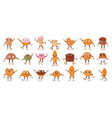 cartoon bread characters pastry comic mascots vector image vector image