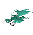dragon and soccer ball vector image