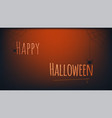 happy halloween lettering on dark backdrop vector image