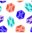 seamless pattern with precious stones isolated vector image vector image