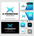 x game logo vector image vector image