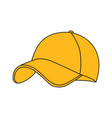 Yellow baseball cap icon Royalty Free Vector Image