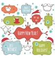 christmas decoration collection vector image