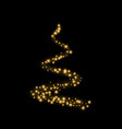 christmas tree happy new year background vector image