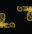 floral background with batik element vector image