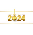 happy new year holiday greeting card golden text vector image vector image