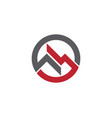 m letter logo template icon vector image
