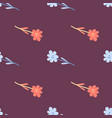 little flower seamless pattern in naive art style vector image