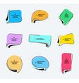 set of colored speech bubbles in a modern style vector image