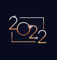 2022 golden numbers new year greeting card royal vector image vector image