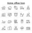 freelance and work at home icons set collection vector image