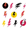 set icons lightning vector image