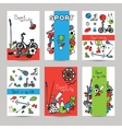sport banner set vector image vector image