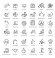 web set of fittness thin line icons vector image