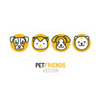 logo design template for pet shops vector image vector image