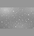 snowfall realistic on transparent background vector image