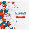 veterans day greeting card vector image vector image