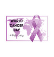 world cancer day february web banner vector image vector image