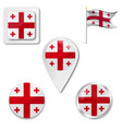 flag button series - georgia vector image vector image