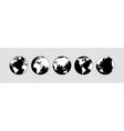 globes set collection on white background vector image vector image