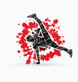 street dance b boys hip hop dancing action vector image