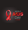 aids awareness symbol world day concept vector image