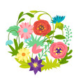 background with spring flowers vector image