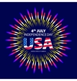 happy 4th july independence day with fireworks vector image