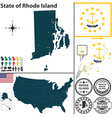 map of rhode island vector image