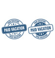 paid vacation stamp label round vector image