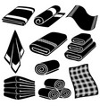 bathroom towel icons vector image vector image