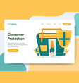landing page template consumer protection vector image