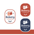 letter b for bread bakery logo vector image vector image