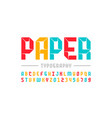 modern origami style font vector image