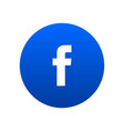 facebook icon vector image vector image