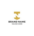 n letter shield logo vector image