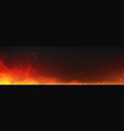 realistic fire with sparks and smoke vector image