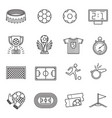 soccer competition line icons football vector image